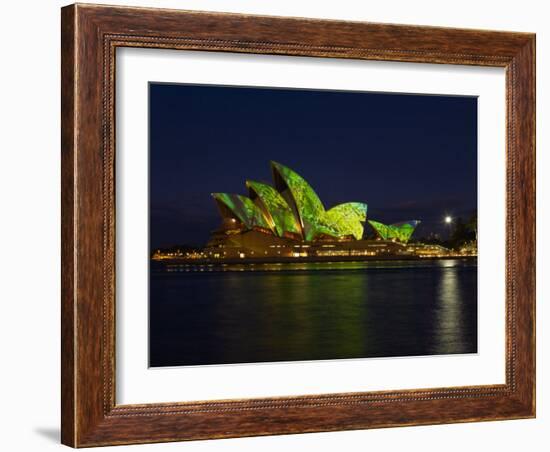 Festival of Light, Sydney Opera House, Sydney, New South Wales, Australia-Mark Mawson-Framed Photographic Print