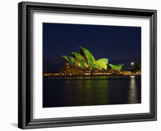 Festival of Light, Sydney Opera House, Sydney, New South Wales, Australia-Mark Mawson-Framed Photographic Print