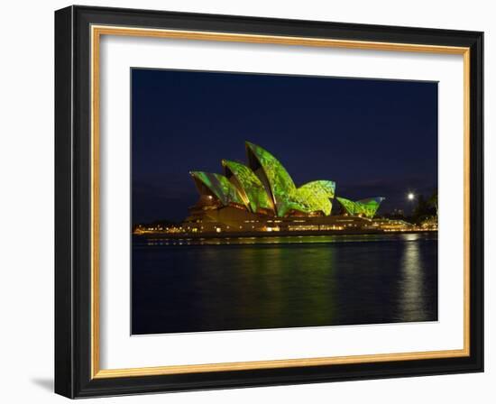Festival of Light, Sydney Opera House, Sydney, New South Wales, Australia-Mark Mawson-Framed Photographic Print