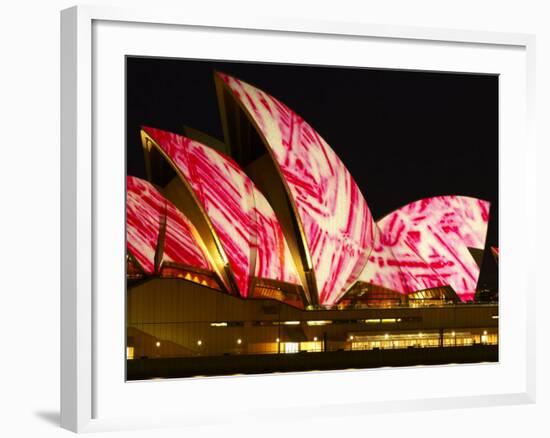 Festival of Light, Sydney Opera House, Sydney, New South Wales, Australia-Mark Mawson-Framed Photographic Print