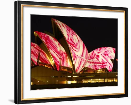 Festival of Light, Sydney Opera House, Sydney, New South Wales, Australia-Mark Mawson-Framed Photographic Print