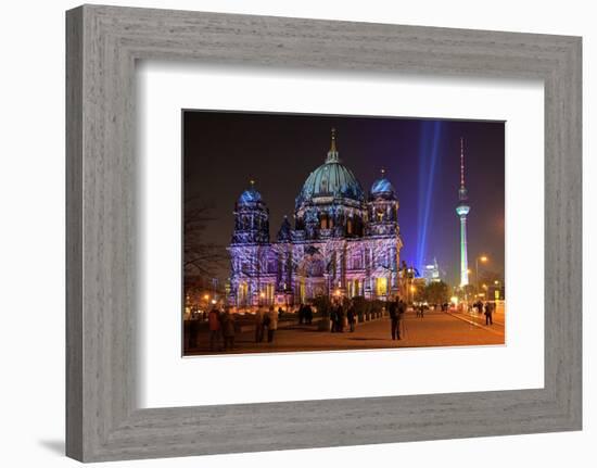 Festival of Lights, Berlin Cathedral at the Pleasure Garden, Lustgarten, Berlin-null-Framed Premium Giclee Print