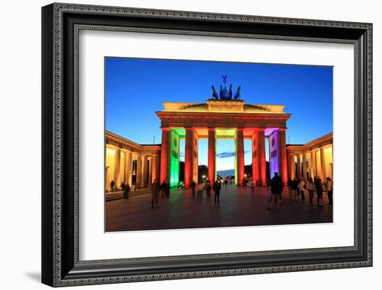 Festival of Lights, Brandenburg Gate at Pariser Platz, Berlin, Germany-null-Framed Art Print