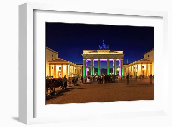 Festival of Lights, Brandenburg Gate at Pariser Platz, Berlin, Germany-null-Framed Art Print