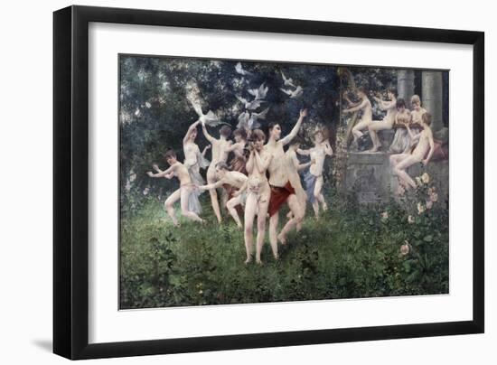 Festival of Spring (Allegoric Scene) - Masek, Karel Vitezslav (1865-1927) - 1889 - Oil on Canvas --Vitezlav Karel Masek-Framed Giclee Print