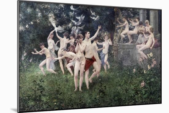 Festival of Spring (Allegoric Scene) - Masek, Karel Vitezslav (1865-1927) - 1889 - Oil on Canvas --Vitezlav Karel Masek-Mounted Giclee Print