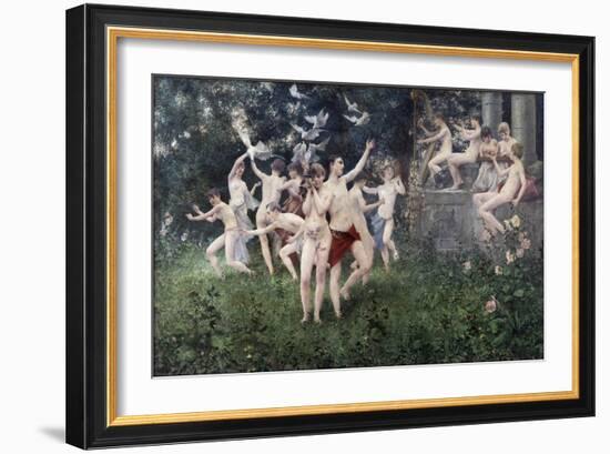 Festival of Spring (Allegoric Scene) - Masek, Karel Vitezslav (1865-1927) - 1889 - Oil on Canvas --Vitezlav Karel Masek-Framed Giclee Print