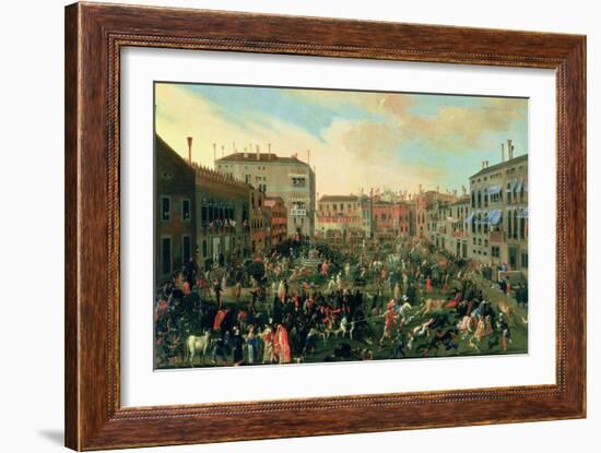 Festival of the Bulls, Campo San Polo-Joseph Heintz-Framed Giclee Print