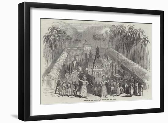 Festival of the Perahera, in Ceylon-null-Framed Giclee Print