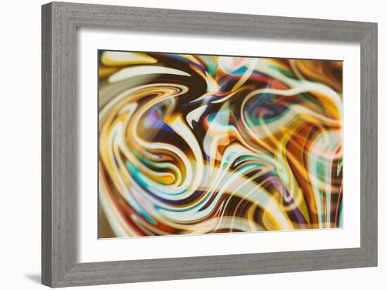 Festive Background with Natural Bokeh and Bright Golden Lights. Vintage Magic Background with Color-Maximusnd-Framed Photographic Print