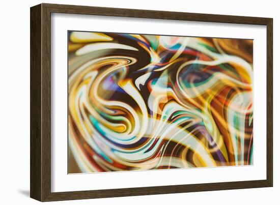 Festive Background with Natural Bokeh and Bright Golden Lights. Vintage Magic Background with Color-Maximusnd-Framed Photographic Print