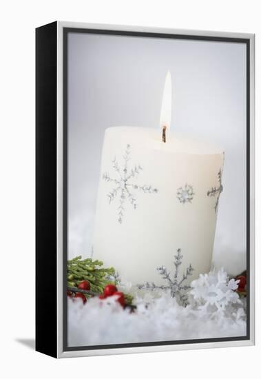 Festive Christmas Candle-Tammy Hanratty-Framed Premier Image Canvas