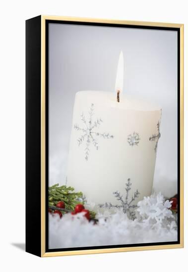 Festive Christmas Candle-Tammy Hanratty-Framed Premier Image Canvas