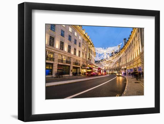 Festive Christmas lights in Regent Street in 2016, London, England, United Kingdom, Europe-Fraser Hall-Framed Photographic Print