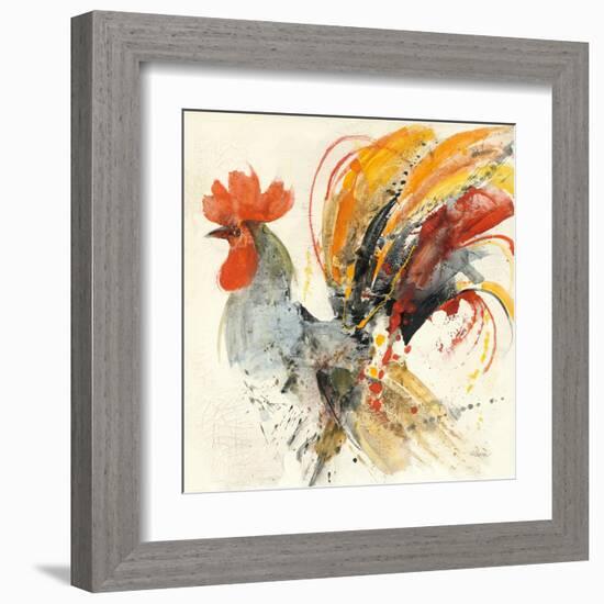 Festive Rooster II-Albena Hristova-Framed Art Print