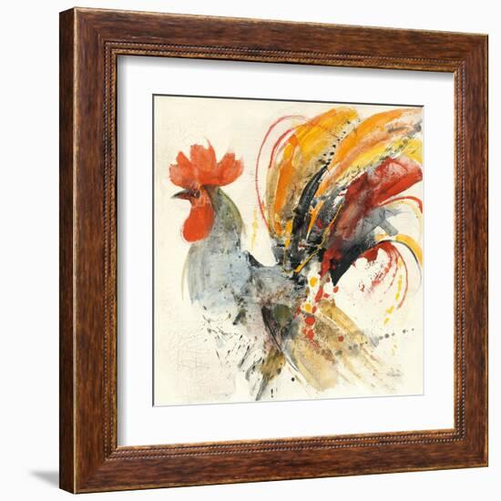 Festive Rooster II-Albena Hristova-Framed Art Print