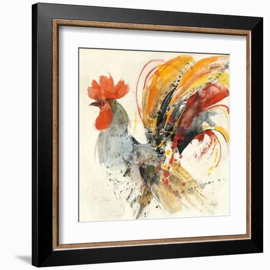 Festive Rooster II-Albena Hristova-Framed Art Print