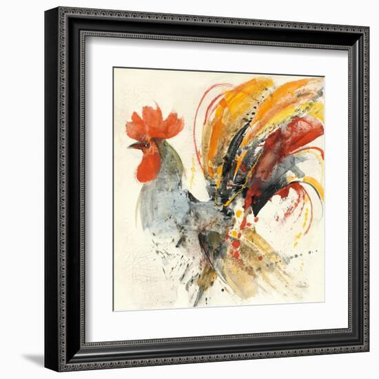 Festive Rooster II-Albena Hristova-Framed Art Print