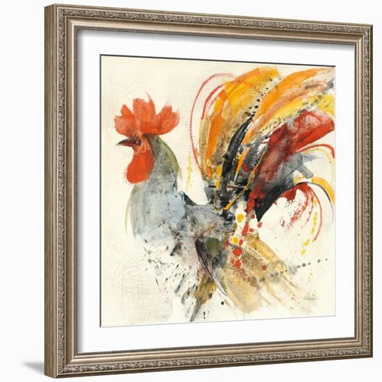 Festive Rooster II-Albena Hristova-Framed Art Print