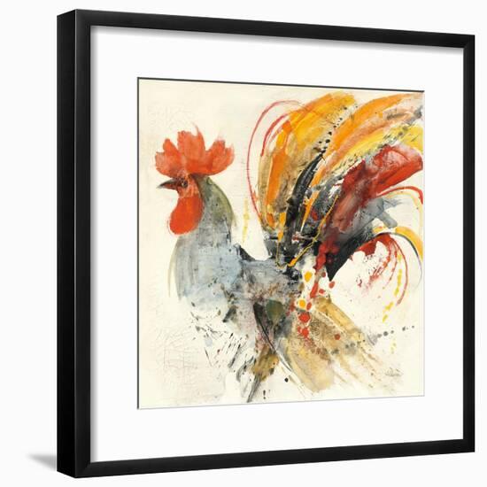 Festive Rooster II-Albena Hristova-Framed Art Print