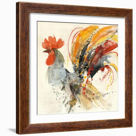 Festive Rooster II-Albena Hristova-Framed Art Print