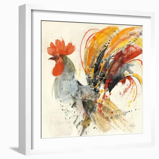 Festive Rooster II-Albena Hristova-Framed Art Print