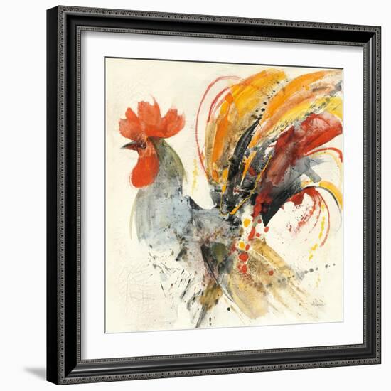 Festive Rooster II-Albena Hristova-Framed Art Print