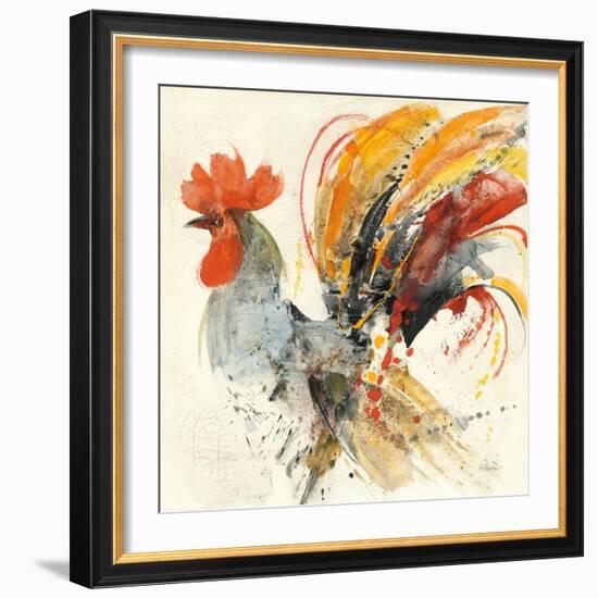 Festive Rooster II-Albena Hristova-Framed Art Print