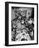 Festive Spread Through Dining Room at La Falce Family Reunion-Ralph Morse-Framed Photographic Print