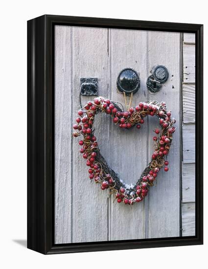 Festive Wreath - Love-Assaf Frank-Framed Stretched Canvas