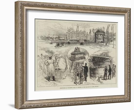 Festivities at Thoresby Hall, in Honour of the Majority of Lord Newark-Charles Robinson-Framed Giclee Print