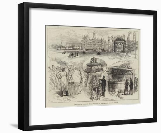 Festivities at Thoresby Hall, in Honour of the Majority of Lord Newark-Charles Robinson-Framed Giclee Print