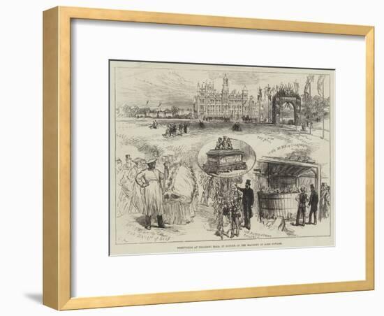 Festivities at Thoresby Hall, in Honour of the Majority of Lord Newark-Charles Robinson-Framed Giclee Print