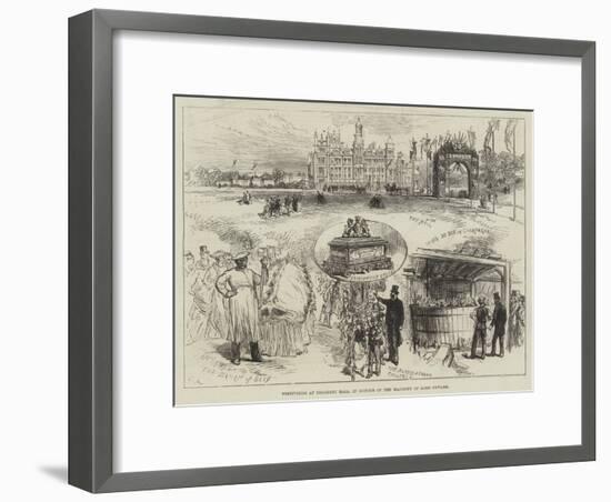 Festivities at Thoresby Hall, in Honour of the Majority of Lord Newark-Charles Robinson-Framed Giclee Print