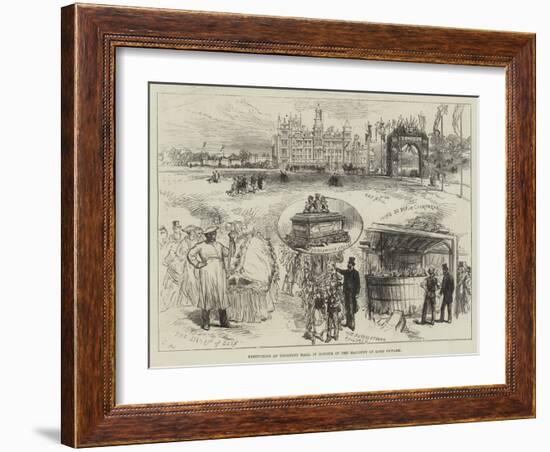 Festivities at Thoresby Hall, in Honour of the Majority of Lord Newark-Charles Robinson-Framed Giclee Print