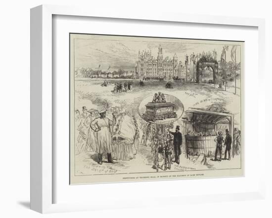 Festivities at Thoresby Hall, in Honour of the Majority of Lord Newark-Charles Robinson-Framed Giclee Print