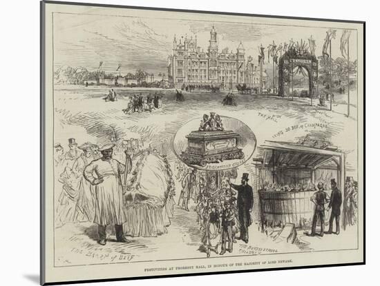 Festivities at Thoresby Hall, in Honour of the Majority of Lord Newark-Charles Robinson-Mounted Giclee Print
