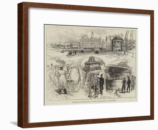 Festivities at Thoresby Hall, in Honour of the Majority of Lord Newark-Charles Robinson-Framed Giclee Print