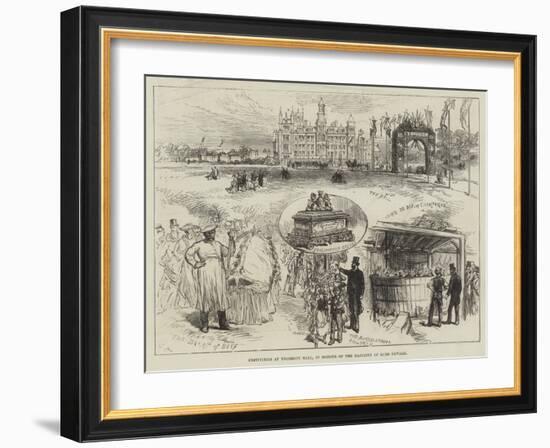 Festivities at Thoresby Hall, in Honour of the Majority of Lord Newark-Charles Robinson-Framed Giclee Print