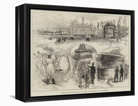 Festivities at Thoresby Hall, in Honour of the Majority of Lord Newark-Charles Robinson-Framed Premier Image Canvas