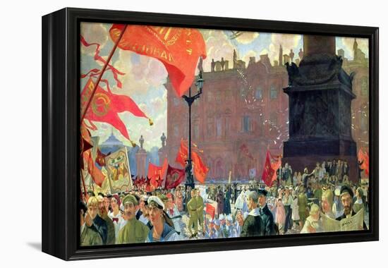 Festivities Marking the Opening of the Second Congress of the Comintern and Demonstration on…-Boris Kustodiyev-Framed Premier Image Canvas