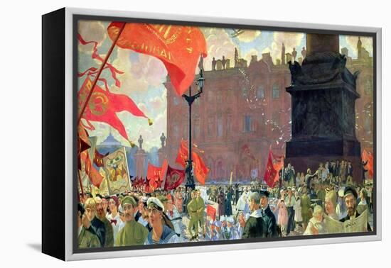 Festivities Marking the Opening of the Second Congress of the Comintern and Demonstration on…-Boris Kustodiyev-Framed Premier Image Canvas