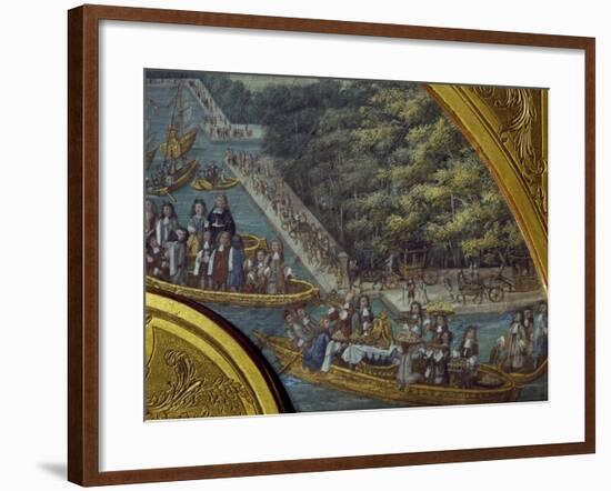 Festivities on Grand Canal of Versailles-null-Framed Giclee Print
