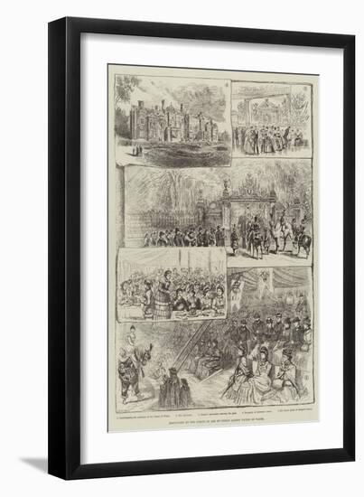 Festivities on the Coming of Age of Prince Albert Victor of Wales-null-Framed Giclee Print