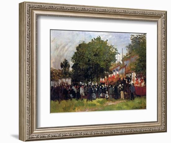 Fete at Argenteuil, 1884-Claude Monet-Framed Giclee Print