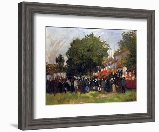 Fete at Argenteuil, 1884-Claude Monet-Framed Giclee Print