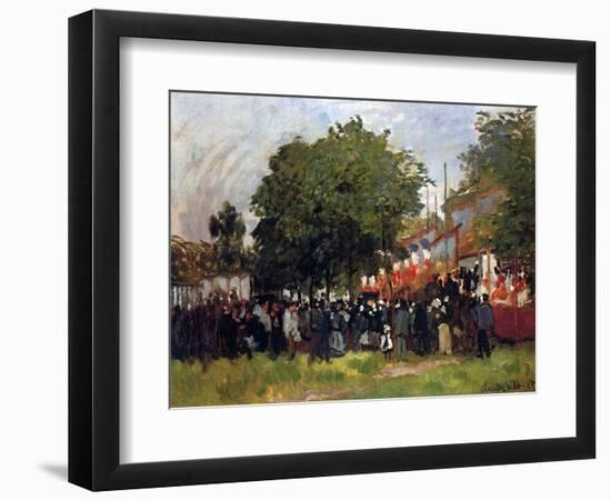 Fete at Argenteuil, 1884-Claude Monet-Framed Giclee Print