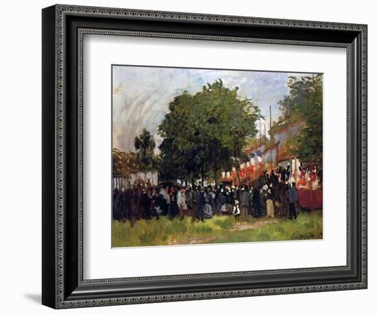 Fete at Argenteuil, 1884-Claude Monet-Framed Giclee Print