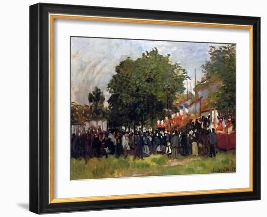 Fete at Argenteuil, 1884-Claude Monet-Framed Giclee Print