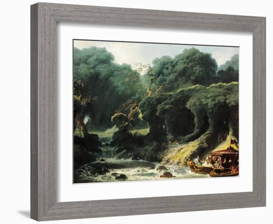 Fete at Rambouillet or Island of Love, Circa 1770-Jean-Honoré Fragonard-Framed Giclee Print